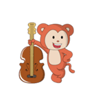 Monkey ; Playing Musical Instruments（個別スタンプ：26）