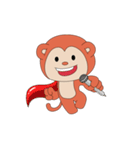 Monkey ; Playing Musical Instruments（個別スタンプ：37）