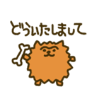 つながり眉毛のポメラニアン（個別スタンプ：36）
