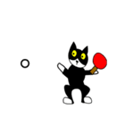 卓球をする猫の銀ちゃん（個別スタンプ：5）