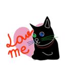 Tiny Black cat（個別スタンプ：9）