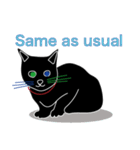 Tiny Black cat（個別スタンプ：14）