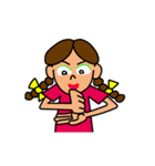 Girl in Ponytail（個別スタンプ：1）