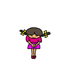 Girl in Ponytail（個別スタンプ：4）