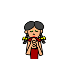 Girl in Ponytail（個別スタンプ：6）