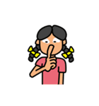 Girl in Ponytail（個別スタンプ：9）