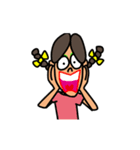 Girl in Ponytail（個別スタンプ：18）