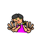 Girl in Ponytail（個別スタンプ：21）
