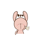 Pink Rabbit Animated（個別スタンプ：11）