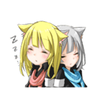 双子の猫耳魔法少女（個別スタンプ：37）