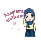 Lovely Hijab Girl (Eng)（個別スタンプ：1）