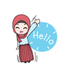 Lovely Hijab Girl (Eng)（個別スタンプ：7）