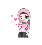 Lovely Hijab Girl (Eng)（個別スタンプ：8）