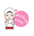 Lovely Hijab Girl (Eng)（個別スタンプ：9）