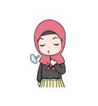 Lovely Hijab Girl (Eng)（個別スタンプ：10）