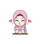 Lovely Hijab Girl (Eng)（個別スタンプ：15）