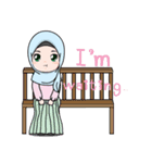 Lovely Hijab Girl (Eng)（個別スタンプ：17）