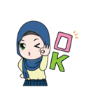 Lovely Hijab Girl (Eng)（個別スタンプ：21）