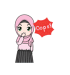 Lovely Hijab Girl (Eng)（個別スタンプ：32）