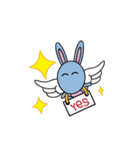 Alien baby cute fly rabbit（個別スタンプ：6）