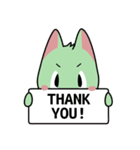 みどりのねこ（個別スタンプ：6）