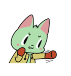 みどりのねこ（個別スタンプ：15）