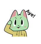 みどりのねこ（個別スタンプ：24）