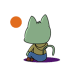 みどりのねこ（個別スタンプ：35）