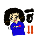 Miss curly hair（個別スタンプ：28）