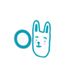 Mr. long face rabbit（個別スタンプ：14）