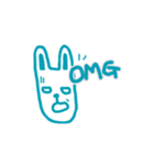 Mr. long face rabbit（個別スタンプ：21）