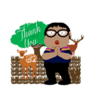 Me with Animals and say Thank You（個別スタンプ：38）