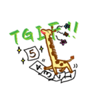 Giraffe in the Office（個別スタンプ：36）