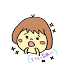 表情ゆたか！かおでかちゃんの日常スタンプ（個別スタンプ：4）