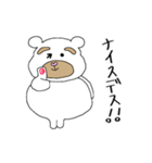 太眉白クマboy（個別スタンプ：14）