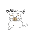 太眉白クマboy（個別スタンプ：20）