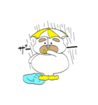 太眉白クマboy（個別スタンプ：21）