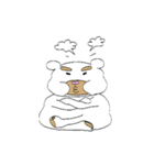 太眉白クマboy（個別スタンプ：37）