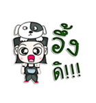 Hi！ My name Hiroshi. I love a dog.^^（個別スタンプ：8）