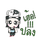 Hi！ My name Hiroshi. I love a dog.^^（個別スタンプ：21）