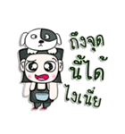 Hi！ My name Hiroshi. I love a dog.^^（個別スタンプ：38）