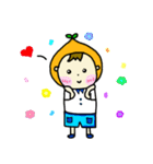 Orange Cute Boy（個別スタンプ：3）