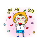 Orange Cute Boy（個別スタンプ：4）