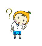 Orange Cute Boy（個別スタンプ：5）