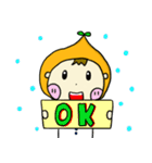 Orange Cute Boy（個別スタンプ：7）