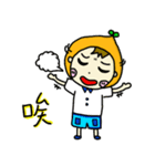 Orange Cute Boy（個別スタンプ：15）