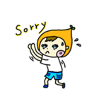 Orange Cute Boy（個別スタンプ：18）
