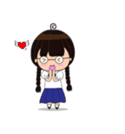 Glasses little girl（個別スタンプ：22）