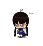 Glasses little girl（個別スタンプ：32）