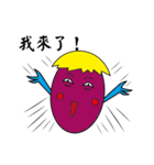 Chichen egg head accompany you（個別スタンプ：33）